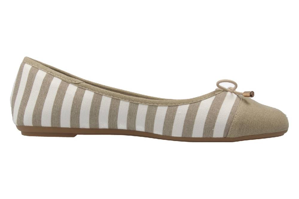 Fitters Footwear Grace Ballerinas In Übergrößen Taupe 2.514343 Taupe/White Große Damenschuhe