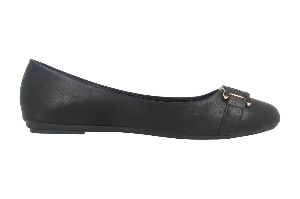 Fitters Footwear Iris Ballerinas In Übergrößen Schwarz 2BB0882004 Black PU Große Damenschuhe
