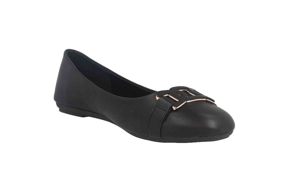 Fitters Footwear Iris Ballerinas In Übergrößen Schwarz 2BB0882004 Black PU Große Damenschuhe