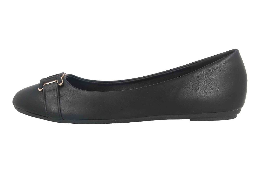 Fitters Footwear Iris Ballerinas in Übergrößen Schwarz 2BB0882004 Black PU große Damenschuhe