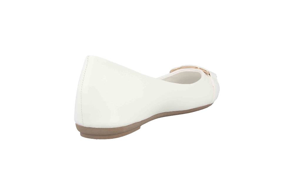 Fitters Footwear Iris Ballerinas In Übergrößen Weiß 2BB0882004 White PU Große Damenschuhe