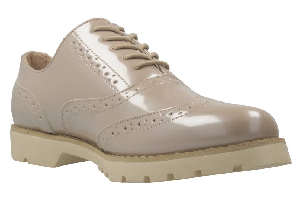 Fitters Footwear Isabelle Halbschuhe In Übergrößen Beige 2.373202 Beige Patent Große Damenschuhe
