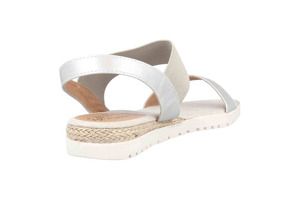 Fitters Footwear Jana Sandalen In Übergrößen Silber 2.954520 Silver Große Damenschuhe