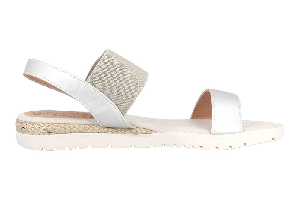 Fitters Footwear Jana Sandalen In Übergrößen Silber 2.954520 Silver Große Damenschuhe