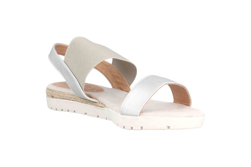 Fitters Footwear Jana Sandalen In Übergrößen Silber 2.954520 Silver Große Damenschuhe