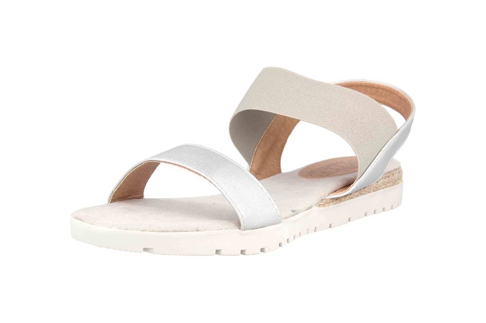 Fitters Footwear Jana Sandalen In Übergrößen Silber 2.954520 Silver Große Damenschuhe