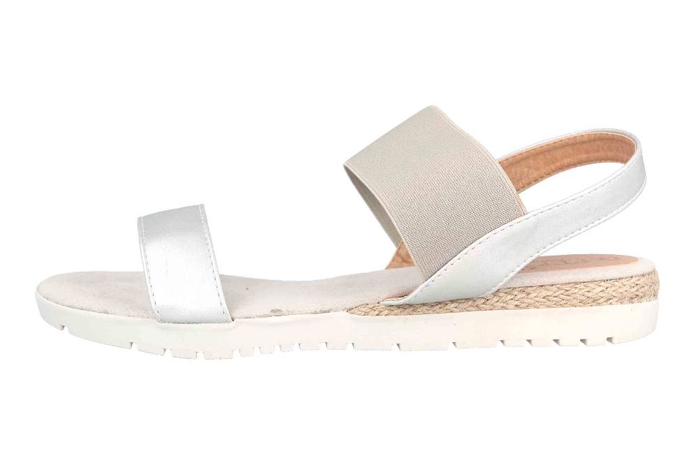 Fitters Footwear Jana Sandalen in Übergrößen Silber 2.954520 Silver große Damenschuhe