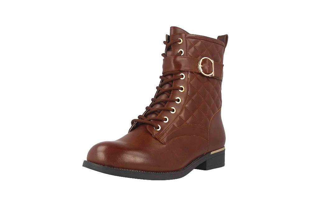 Fitters Footwear Kata Stiefeletten In Übergrößen Braun 2AA0210203 Cognac Große Damenschuhe