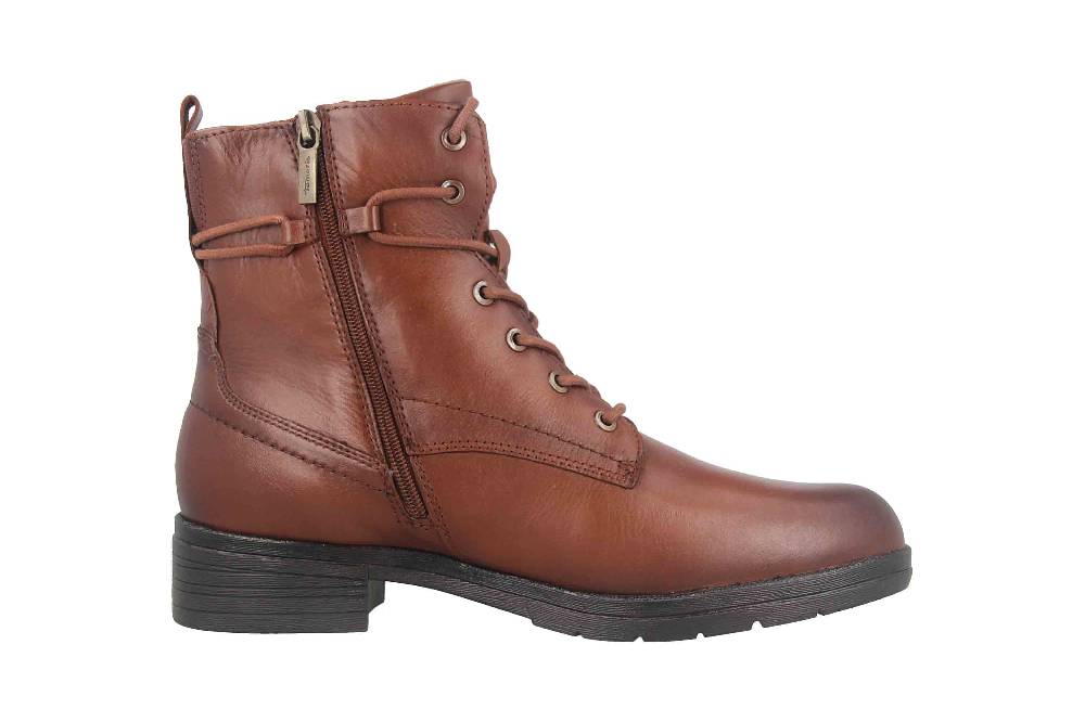 Fitters Footwear Kata Stiefeletten In Übergrößen Braun 2AA0210203 Cognac Große Damenschuhe