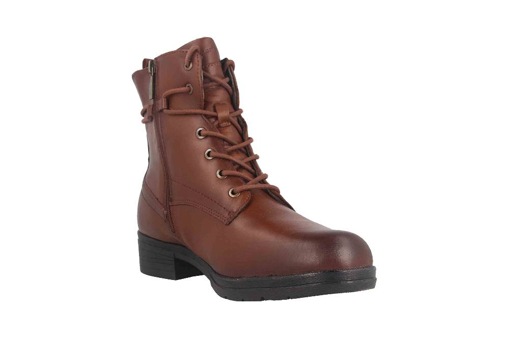 Fitters Footwear Kata Stiefeletten In Übergrößen Braun 2AA0210203 Cognac Große Damenschuhe