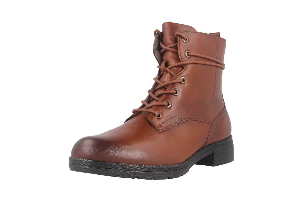 Fitters Footwear Kata Stiefeletten In Übergrößen Braun 2AA0210203 Cognac Große Damenschuhe