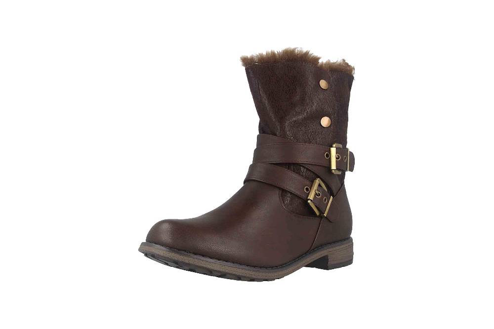 Fitters Footwear Kata Stiefeletten In Übergrößen Braun 2AA0210203 Cognac Große Damenschuhe
