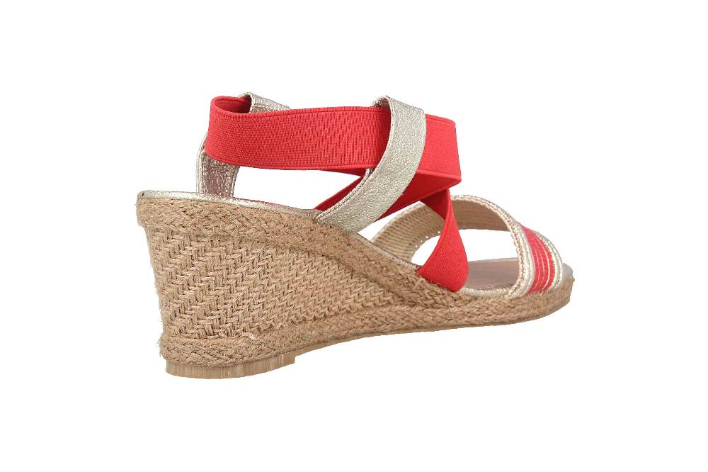 Fitters Footwear Leonie Sandalen In Übergrößen Rot 2.786108 Coral Große Damenschuhe