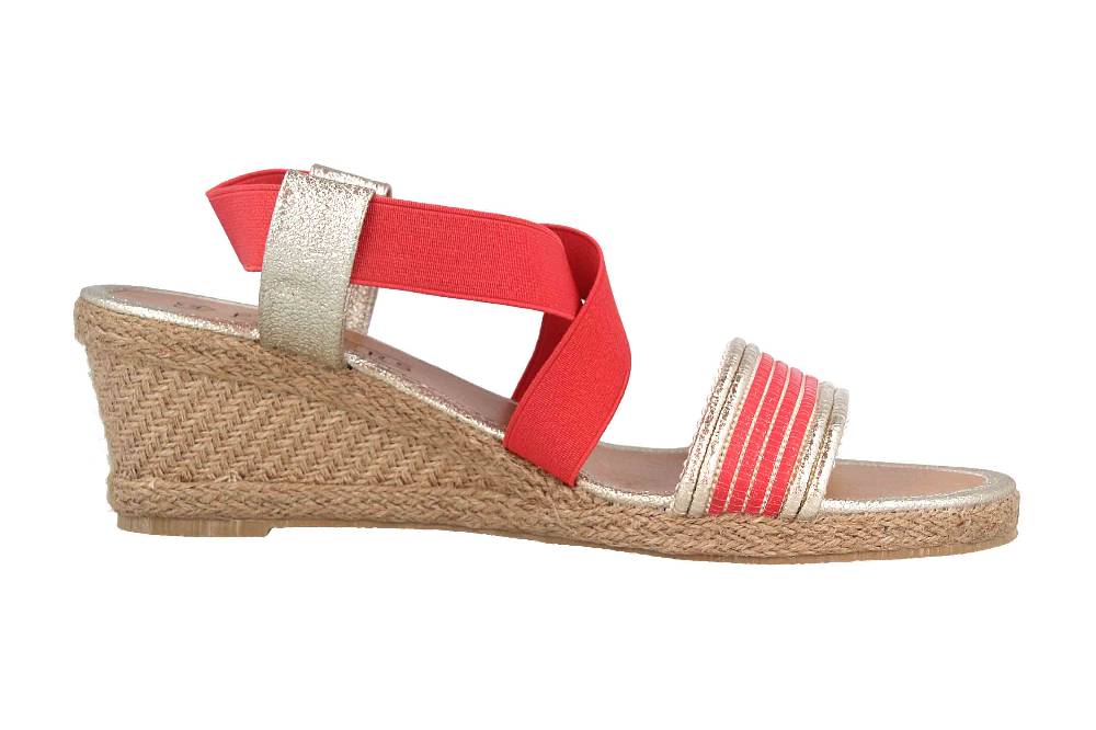 Fitters Footwear Leonie Sandalen In Übergrößen Rot 2.786108 Coral Große Damenschuhe