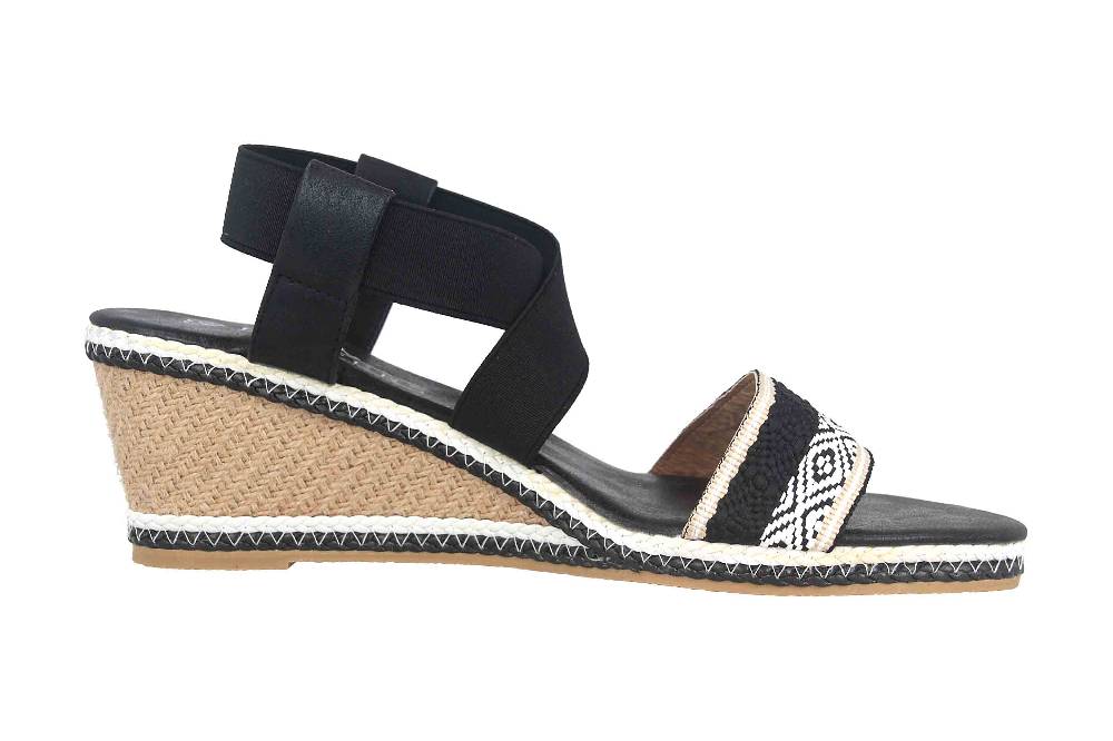 Fitters Footwear Lika Sandalen In Übergrößen Schwarz 2.786121 Black Große Damenschuhe