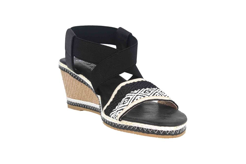 Fitters Footwear Lika Sandalen In Übergrößen Schwarz 2.786121 Black Große Damenschuhe