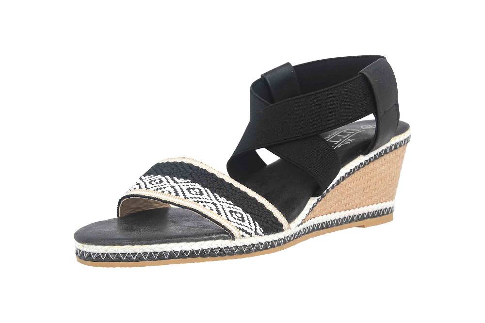 Fitters Footwear Lika Sandalen In Übergrößen Schwarz 2.786121 Black Große Damenschuhe