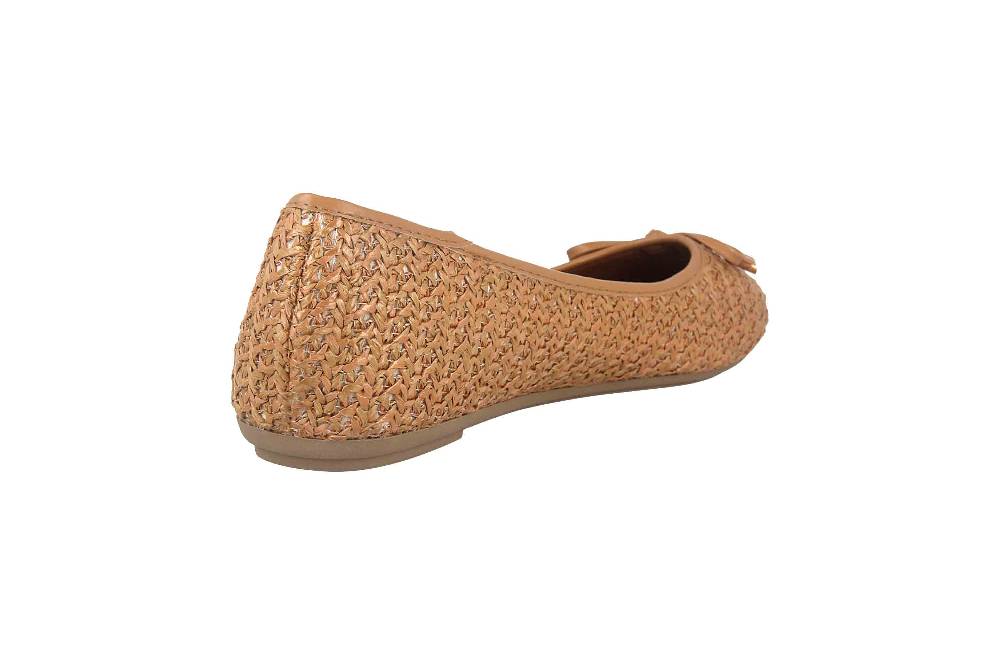 Fitters Footwear Lisett Ballerinas In Übergrößen Braun 2BB0882001 Cognac Große Damenschuhe