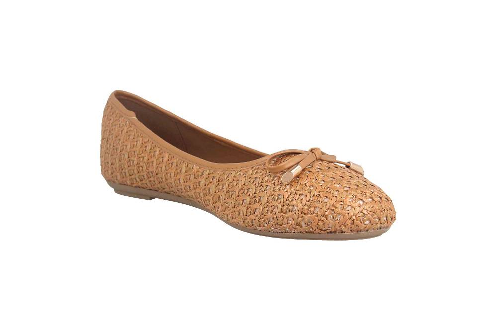 Fitters Footwear Lisett Ballerinas In Übergrößen Braun 2BB0882001 Cognac Große Damenschuhe