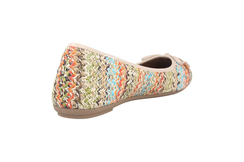 Fitters Footwear Lisett Ballerinas In Übergrößen Mehrfarbig 2BB0882001 Multi Raffia Große Damenschuhe