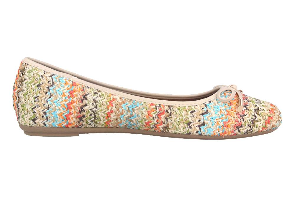 Fitters Footwear Lisett Ballerinas In Übergrößen Mehrfarbig 2BB0882001 Multi Raffia Große Damenschuhe