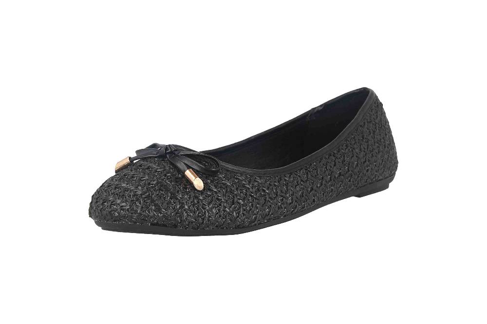 Fitters Footwear Lisett Ballerinas In Übergrößen Schwarz 2BB0882001 Black PU Große Damenschuhe