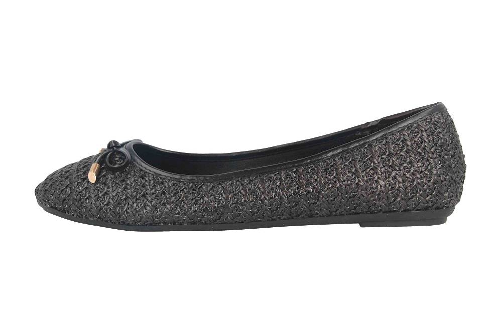 Fitters Footwear Lisett Ballerinas in Übergrößen Schwarz 2BB0882001 Black PU große Damenschuhe