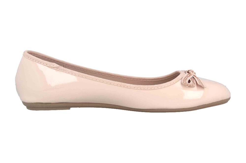 Fitters Footwear Liv Ballerinas In Übergrößen Beige 2BB0882002 Natur Patent Große Damenschuhe