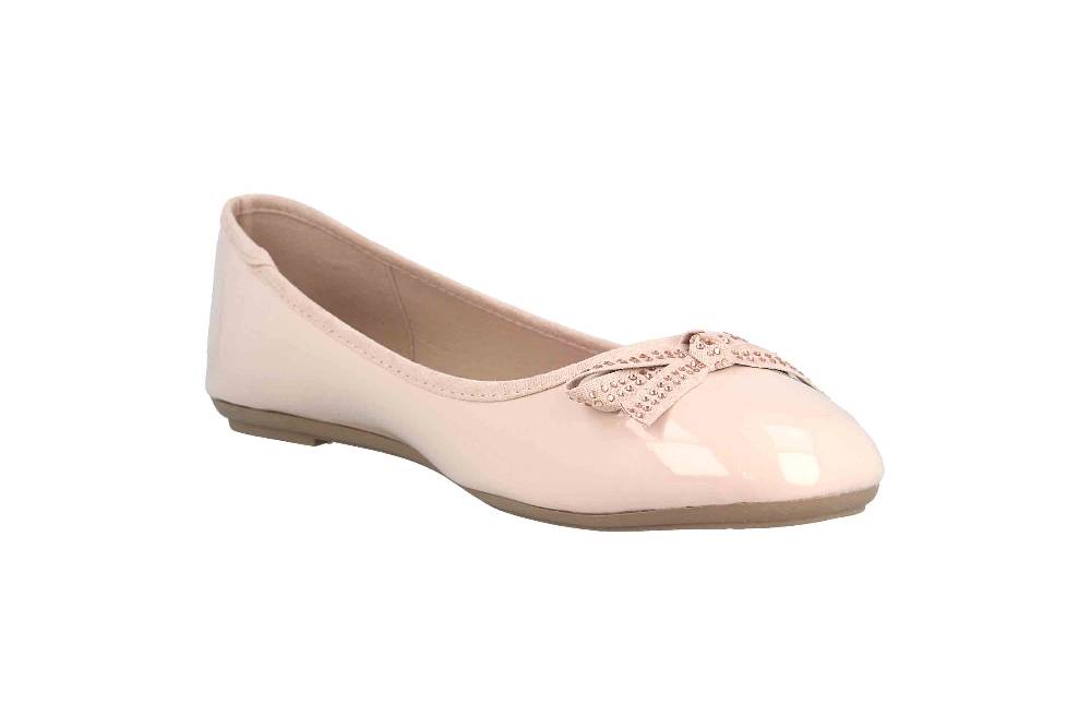 Fitters Footwear Liv Ballerinas In Übergrößen Beige 2BB0882002 Natur Patent Große Damenschuhe