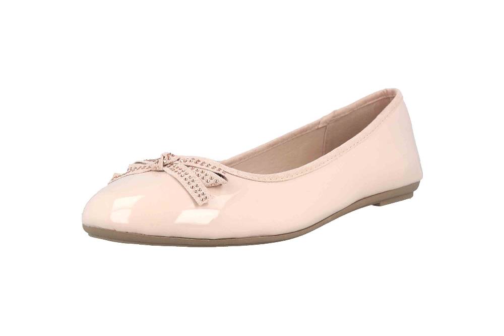 Fitters Footwear Liv Ballerinas In Übergrößen Beige 2BB0882002 Natur Patent Große Damenschuhe