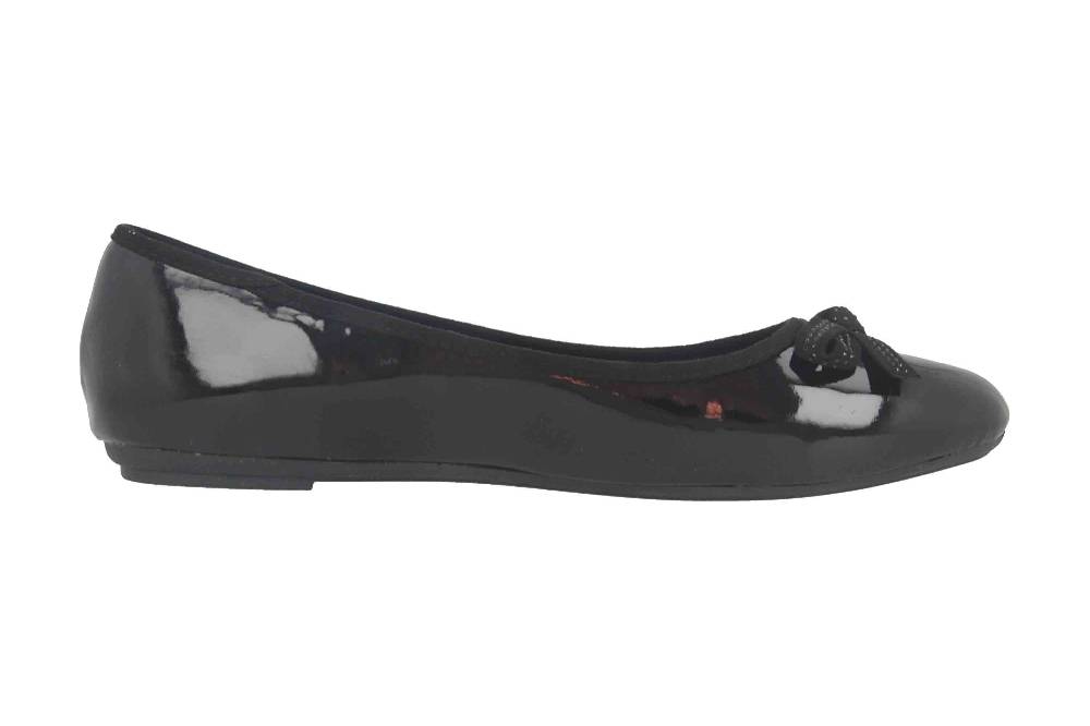 Fitters Footwear Liv Ballerinas In Übergrößen Schwarz 2BB0882002 Black Patent Große Damenschuhe
