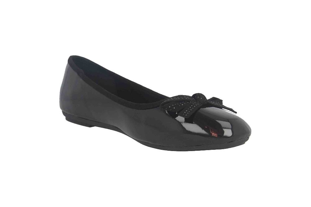 Fitters Footwear Liv Ballerinas In Übergrößen Schwarz 2BB0882002 Black Patent Große Damenschuhe