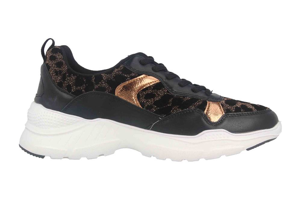 Fitters Footwear Madeleine Sneaker In Übergrößen Mehrfarbig 2.739601 Bronze Leopard Große Damenschuhe