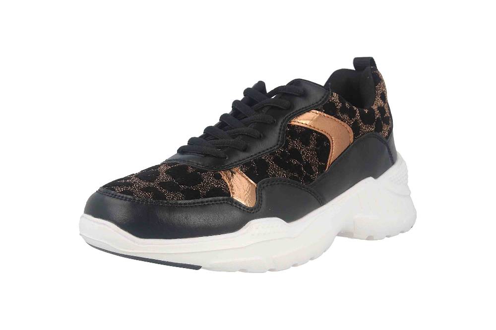 Fitters Footwear Madeleine Sneaker In Übergrößen Mehrfarbig 2.739601 Bronze Leopard Große Damenschuhe