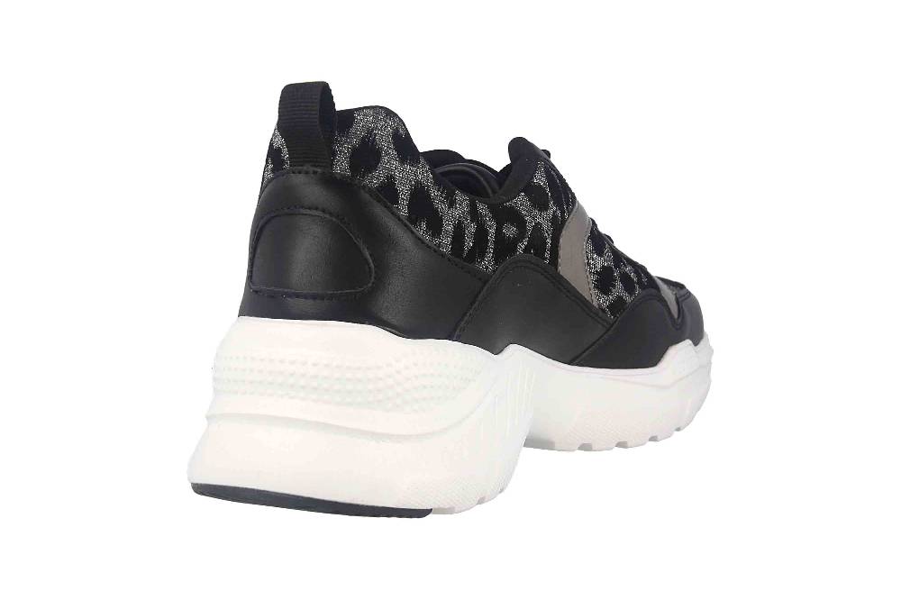 Fitters Footwear Madeleine Sneaker In Übergrößen Mehrfarbig 2.739601 Pewter Leopard Große Damenschuhe