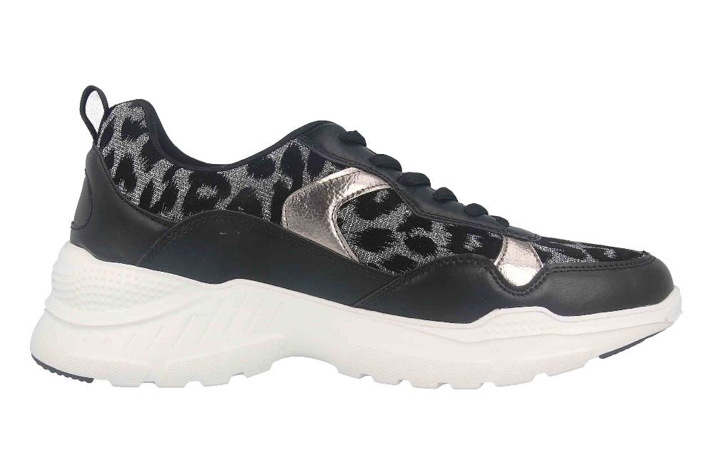 Fitters Footwear Madeleine Sneaker In Übergrößen Mehrfarbig 2.739601 Pewter Leopard Große Damenschuhe