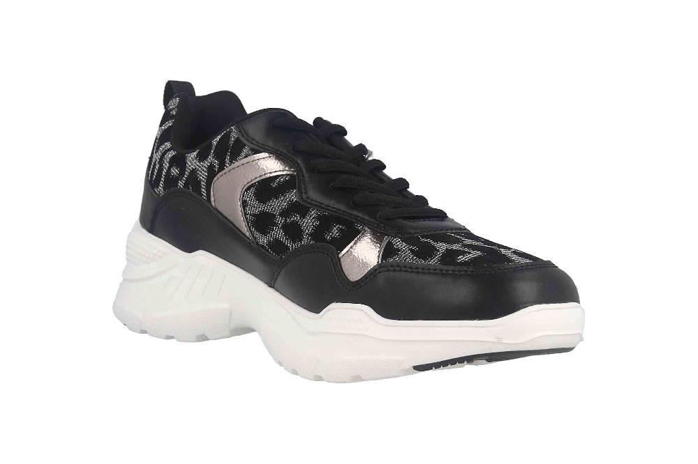 Fitters Footwear Madeleine Sneaker In Übergrößen Mehrfarbig 2.739601 Pewter Leopard Große Damenschuhe