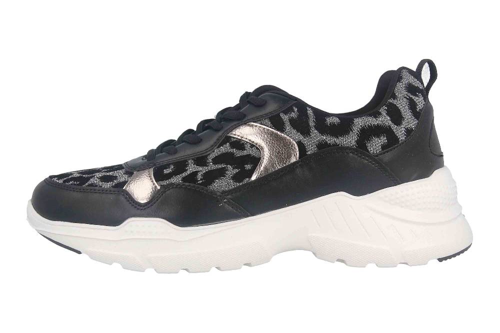 Fitters Footwear Madeleine Sneaker in Übergrößen Mehrfarbig 2.739601 Pewter Leopard große Damenschuhe