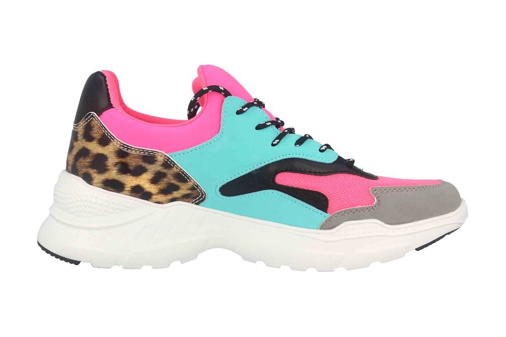 Fitters Footwear Madeleine Sneaker In Übergrößen Mehrfarbig 2.739701 Grey/Pink Große Damenschuhe