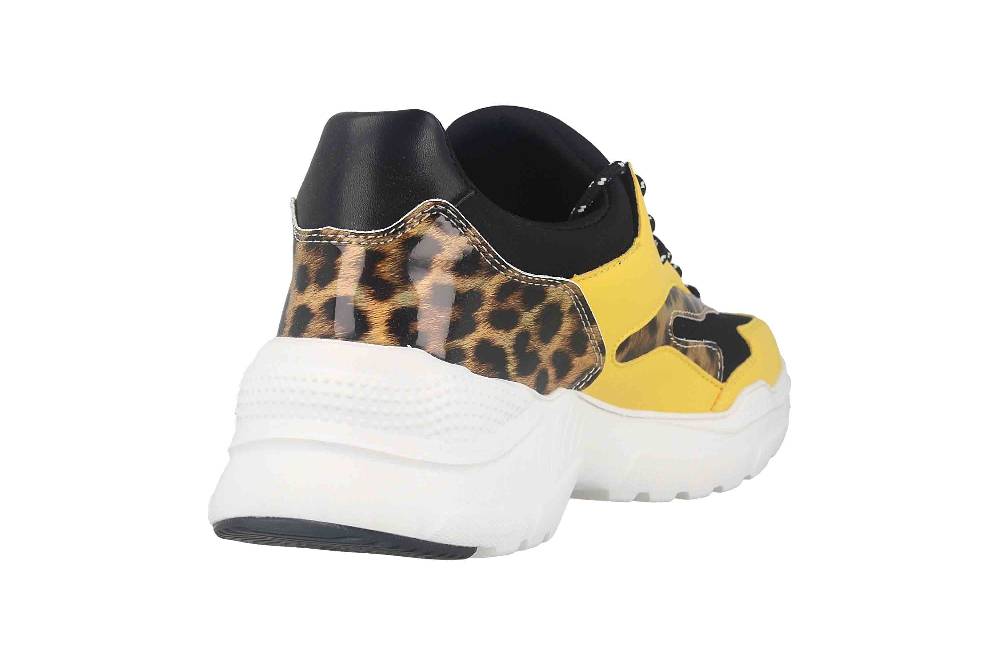 Fitters Footwear Madeleine Sneaker In Übergrößen Mehrfarbig 2.739701 Yellow Black Große Damenschuhe