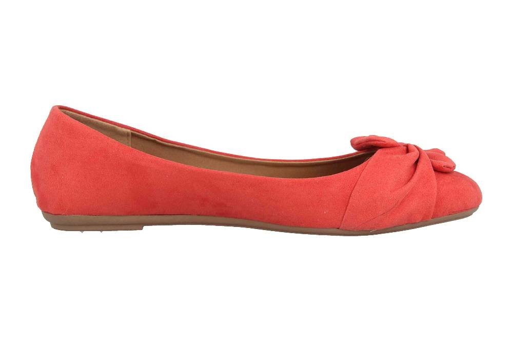 Fitters Footwear Maike Ballerinas In Übergrößen Rot 2.589641 Coral Große Damenschuhe