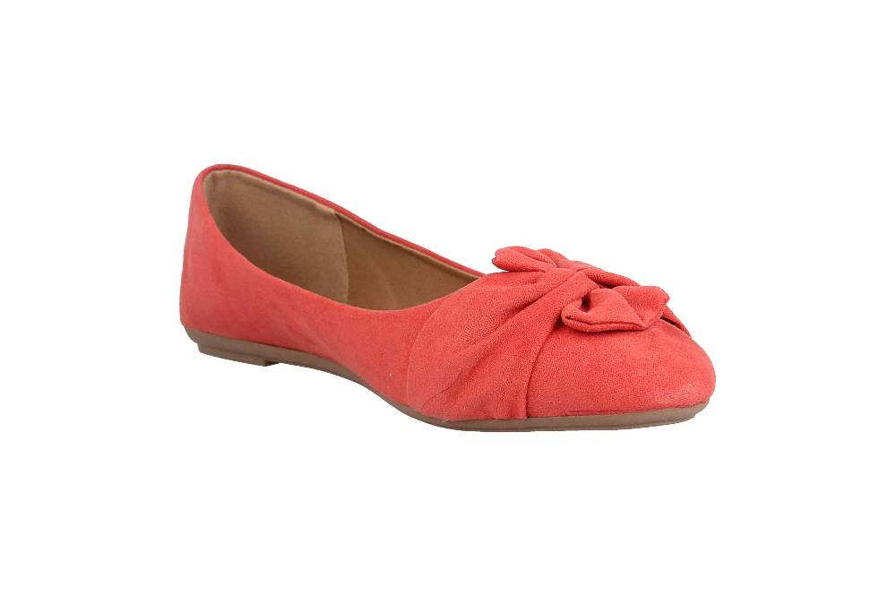 Fitters Footwear Maike Ballerinas In Übergrößen Rot 2.589641 Coral Große Damenschuhe