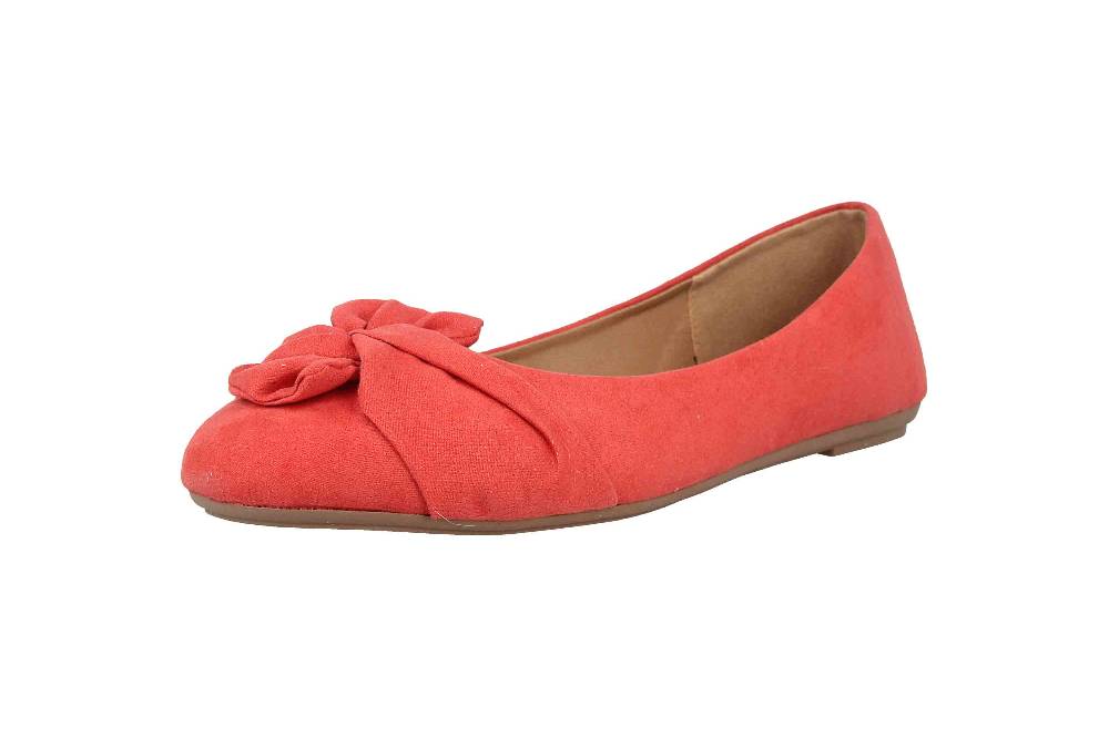 Fitters Footwear Maike Ballerinas In Übergrößen Rot 2.589641 Coral Große Damenschuhe