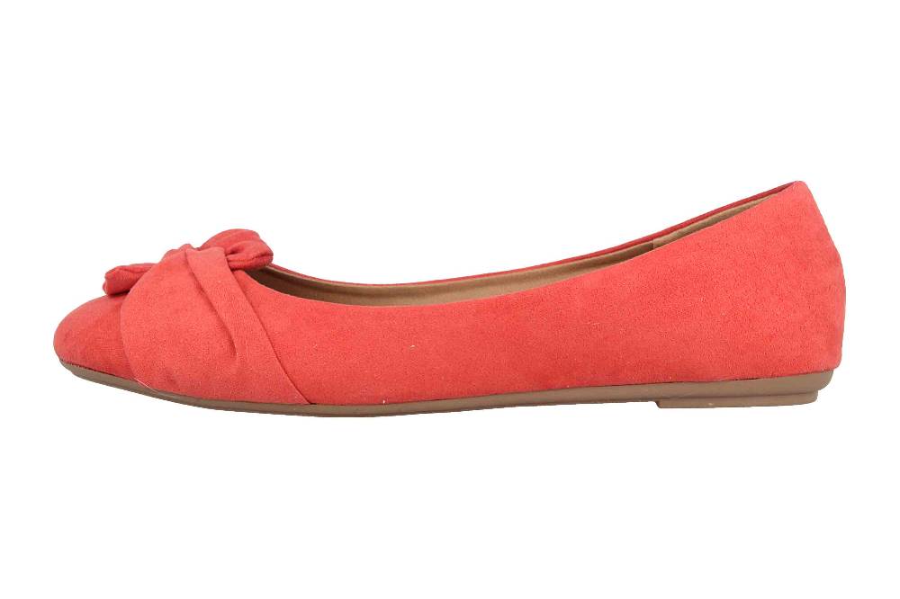 Fitters Footwear Maike Ballerinas in Übergrößen Rot 2.589641 Coral große Damenschuhe