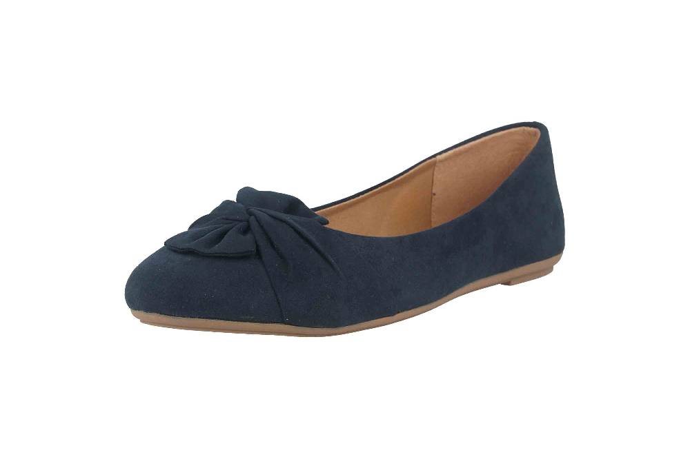 Fitters Footwear Maike MF Ballerinas In Übergrößen Blau 2.589641 Navy Große Damenschuhe
