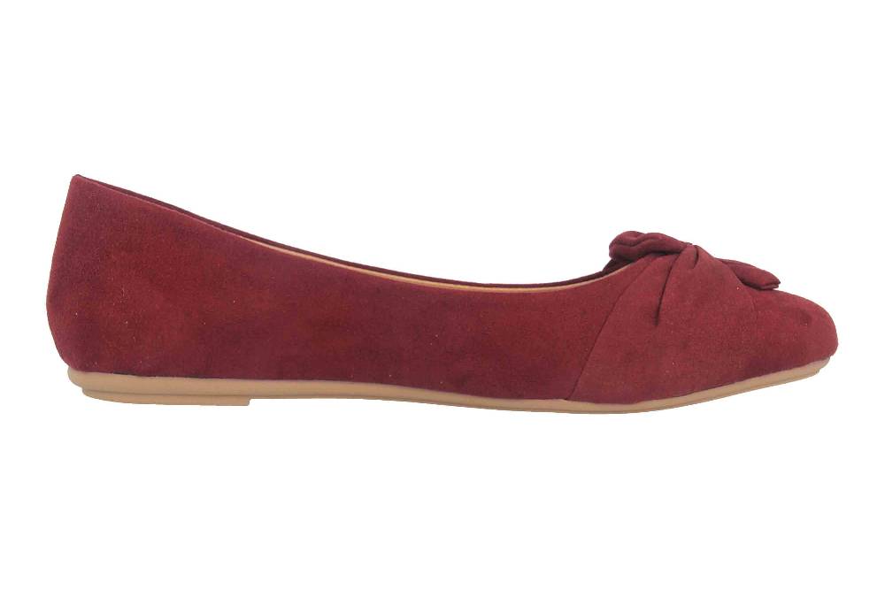 Fitters Footwear Maike MF Ballerinas In Übergrößen Bordeaux 2.589641 Burgundy Große Damenschuhe