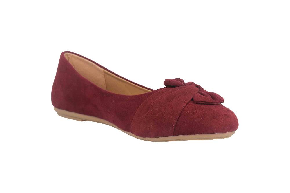 Fitters Footwear Maike MF Ballerinas In Übergrößen Bordeaux 2.589641 Burgundy Große Damenschuhe