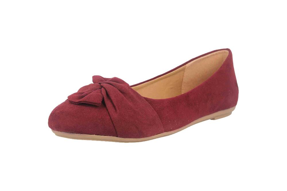 Fitters Footwear Maike MF Ballerinas In Übergrößen Bordeaux 2.589641 Burgundy Große Damenschuhe