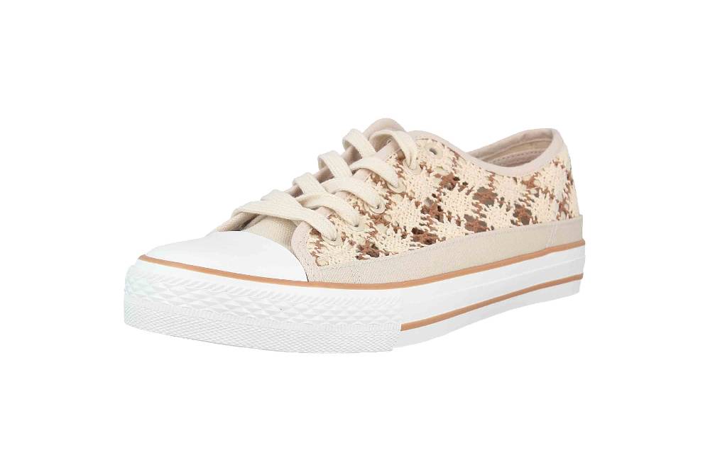 Fitters Footwear Nina Sneaker In Übergrößen Mehrfarbig 2.876922 Beige Brown Große Damenschuhe