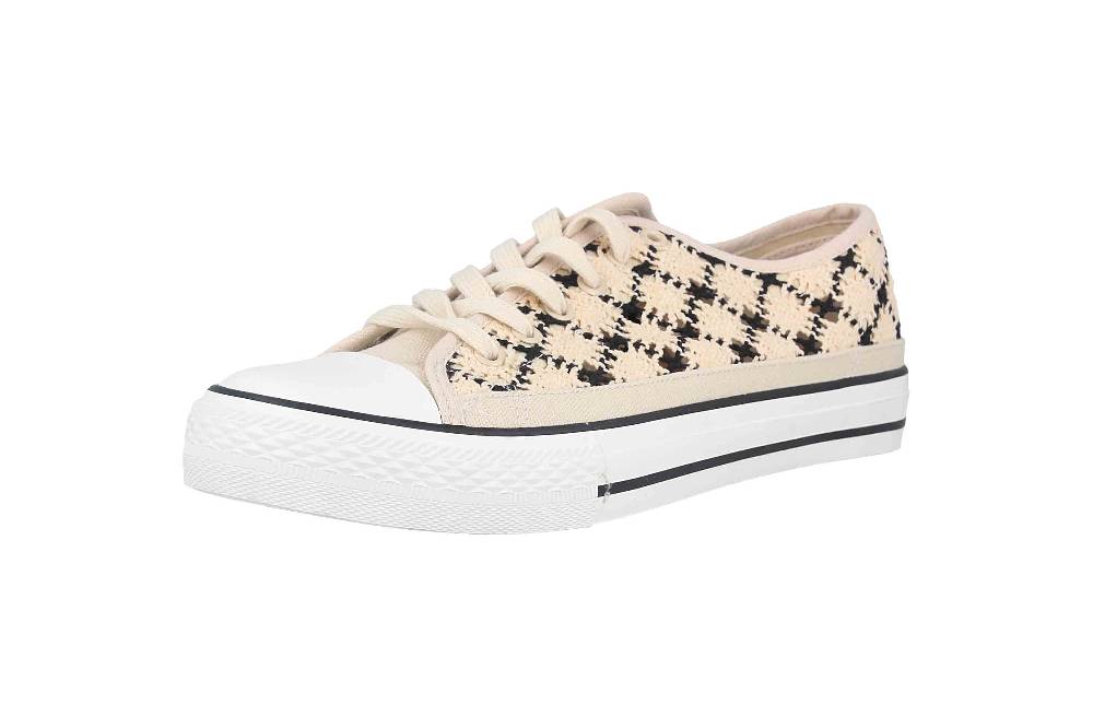 Fitters Footwear Nina Sneaker In Übergrößen Mehrfarbig 2.876922 Beige Black Große Damenschuhe